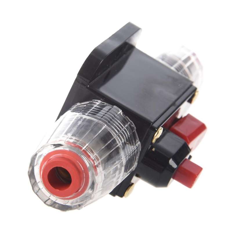 20a Car Audio Inline Circuit Breaker Fuse Holder 12v-24v Black