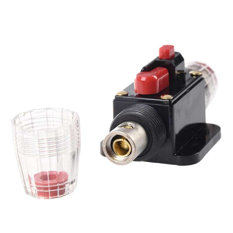 20a Car Audio Inline Circuit Breaker Fuse Holder 12v-24v Black