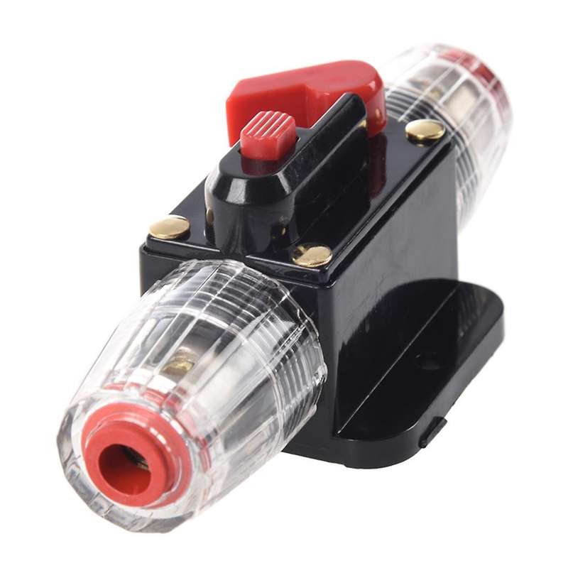20a Car Audio Inline Circuit Breaker Fuse Holder 12v-24v Black