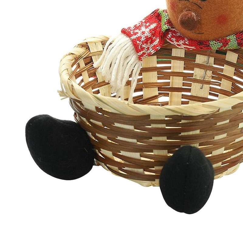 Christmas Candy Basket Storage Container Decoration Santa Claus- C