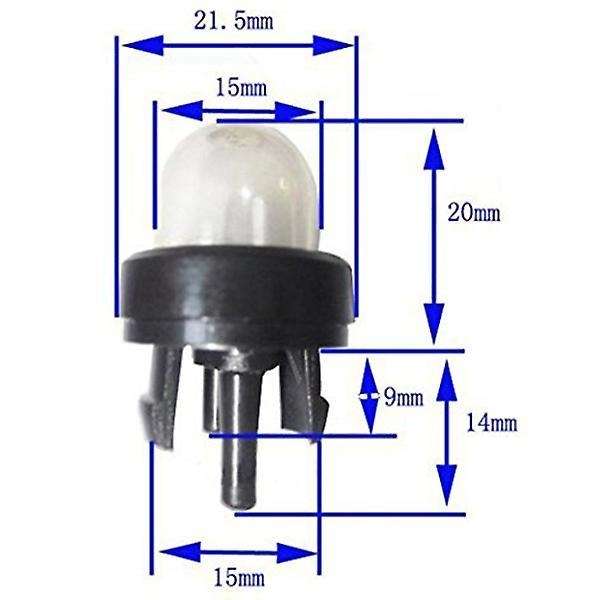 5 Feet 3 Sizes Fuel Line Hose with Snap In Bulb Fuel Filter for Zama