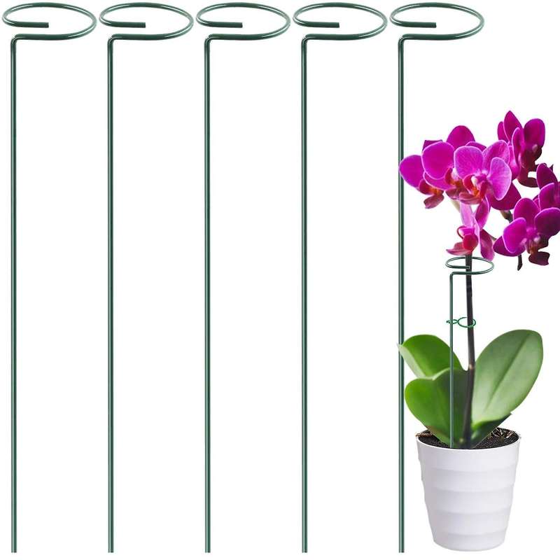5 Pack Garden Plant Support Stakes Single Stem Support Stake