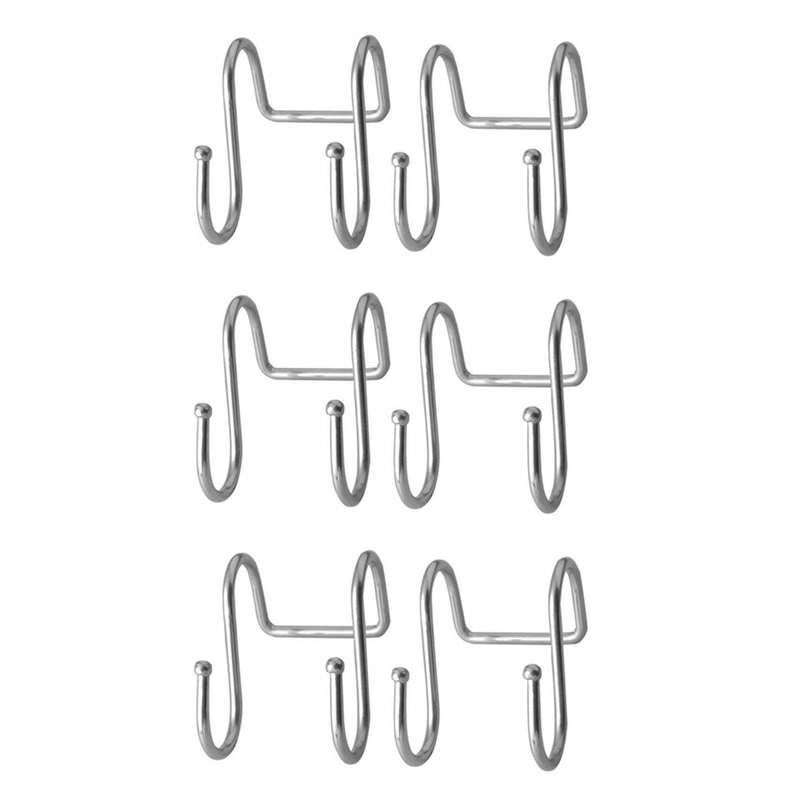Premium 6 Pack Dual S Shaped Hooks Stainless Steel Hanger (6 Pack)
