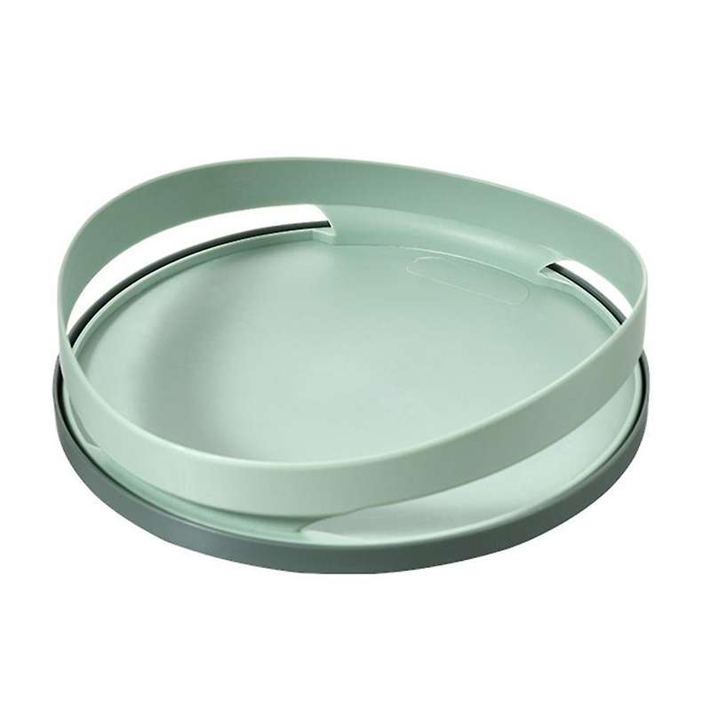 Kitchen Spice Storage Tray Rotating Cosmetic Organizer Box (green)