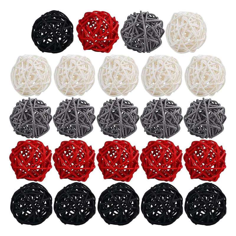 2 Inch Rattan Balls Decorative for Home Decor Diy Filler Ornament