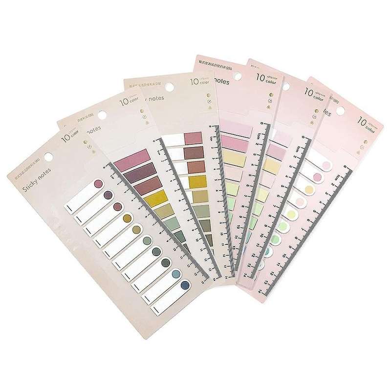 Writable and Repositionable File Tabs Flags with Ruler