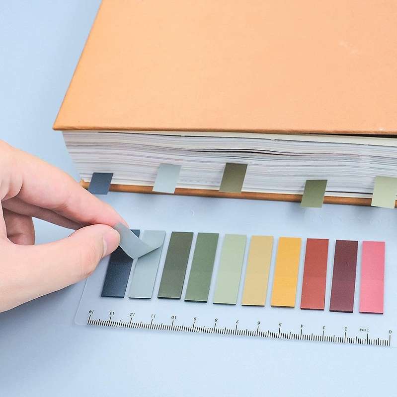 Writable and Repositionable File Tabs Flags with Ruler