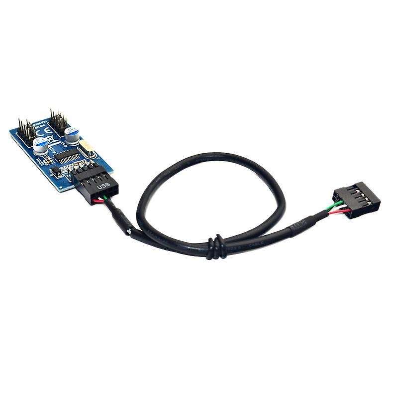 Motherboard 9pin Usb Header to 2 Male Adapter Card Usb2.0 9pin