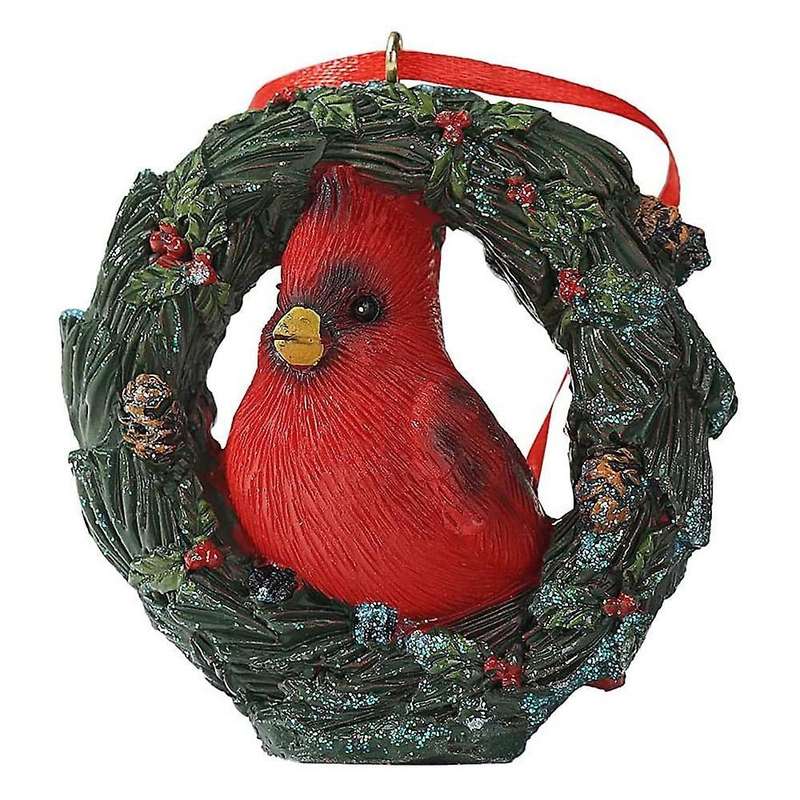 1pcs Christmas Small Animal Wreath Swing Ornament with String E