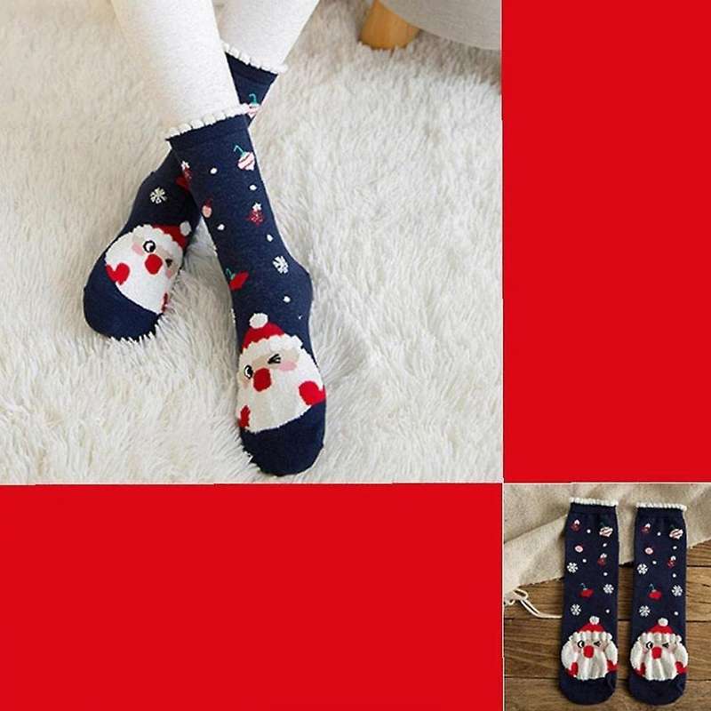 3 Pairs Floor Socks Coral Fleece Socks A