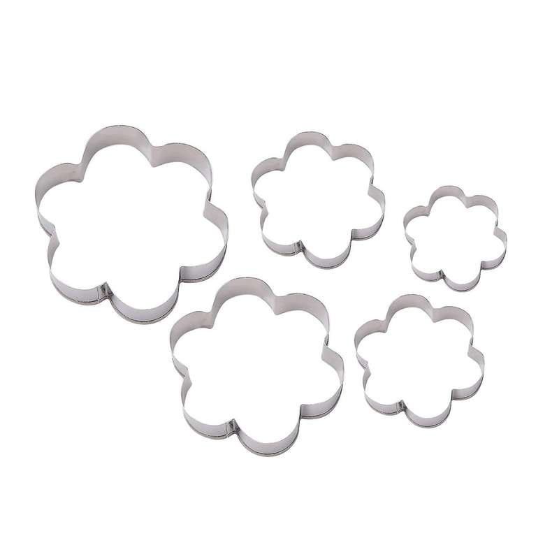 20pcs Heart, Star, Round, Flower Shapes Cookie Stainless Steel Cutter
