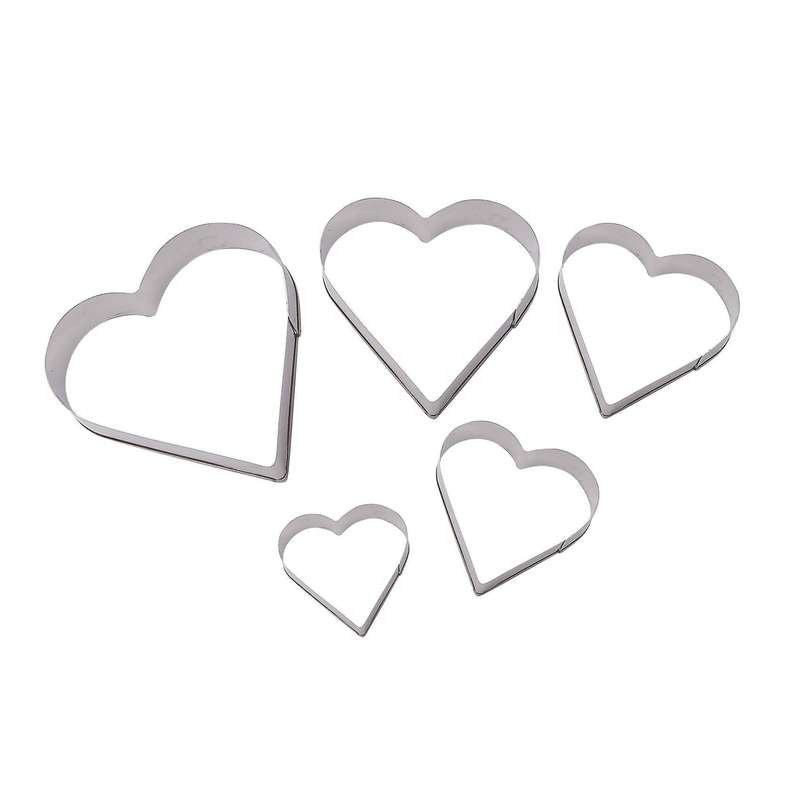 20pcs Heart, Star, Round, Flower Shapes Cookie Stainless Steel Cutter
