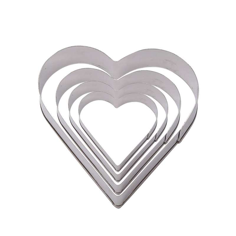 20pcs Heart, Star, Round, Flower Shapes Cookie Stainless Steel Cutter