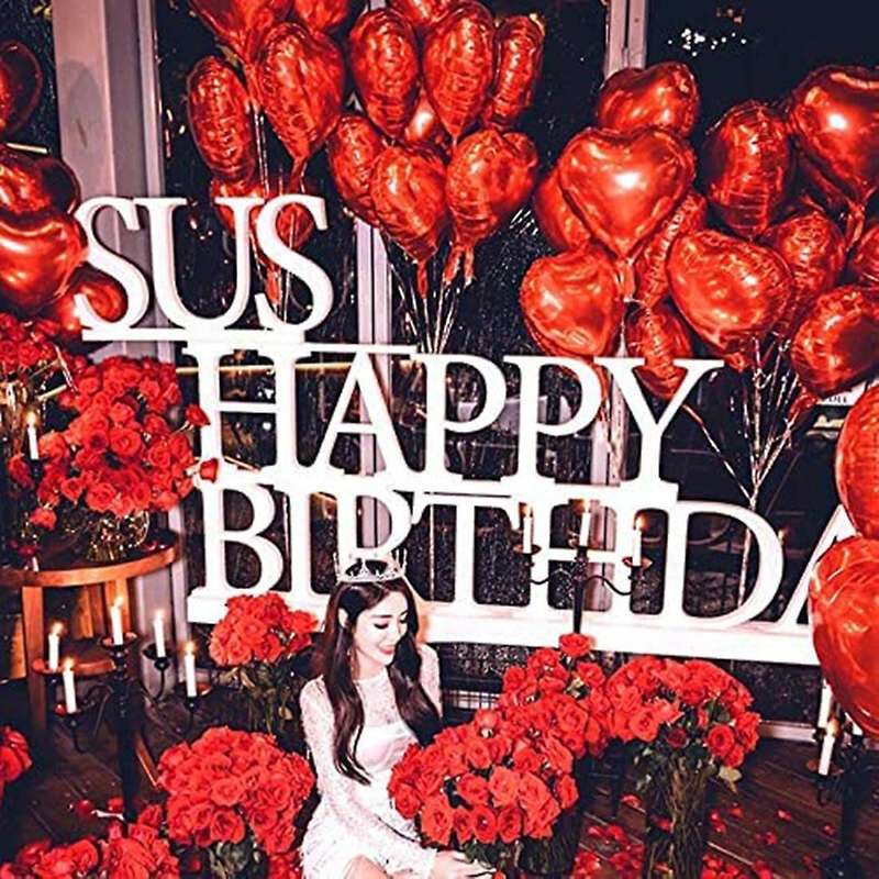 30 Heart Balloons Red Balloons 18 Inches Valentine's Day Decoration
