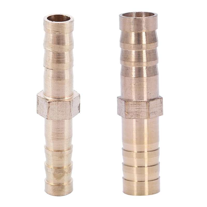 5 Pieces Air Gas 8 Mm Brass Straight Hose Connector