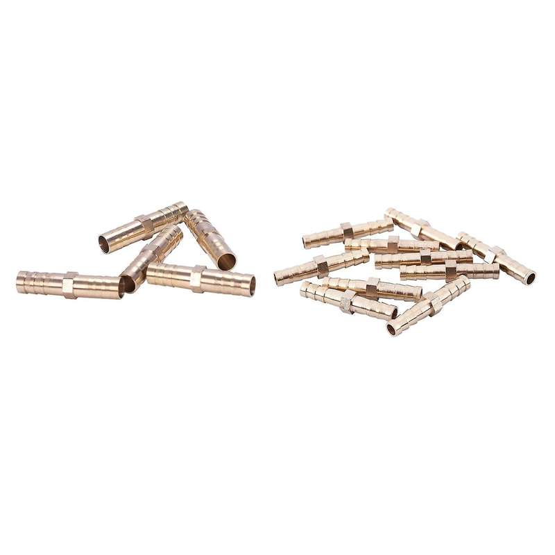 5 Pieces Air Gas 8 Mm Brass Straight Hose Connector