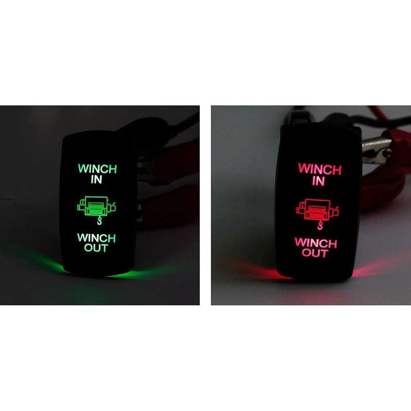 7 Pin Momentary Rocker Switch 12v On-off-on Led Light Red