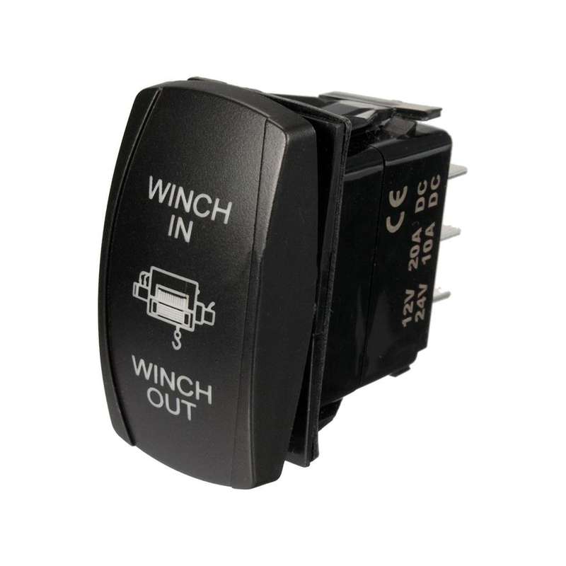 7 Pin Momentary Rocker Switch 12v On-off-on Led Light Red
