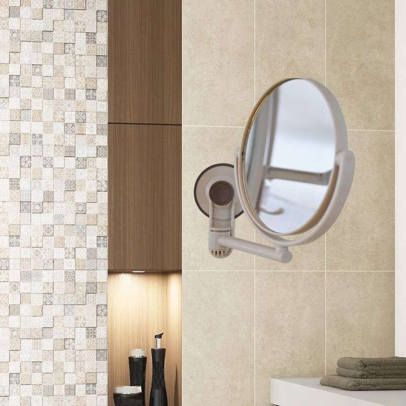 Bath Mirror Cosmetic Mirror 1x/3x Magnification Suction Cup