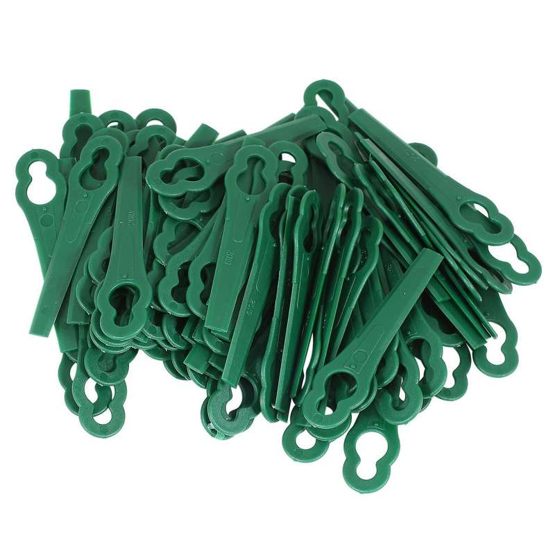 100 Plastic Lawnmower Trimmer Blade Green for Bosch Art23 Accutrim