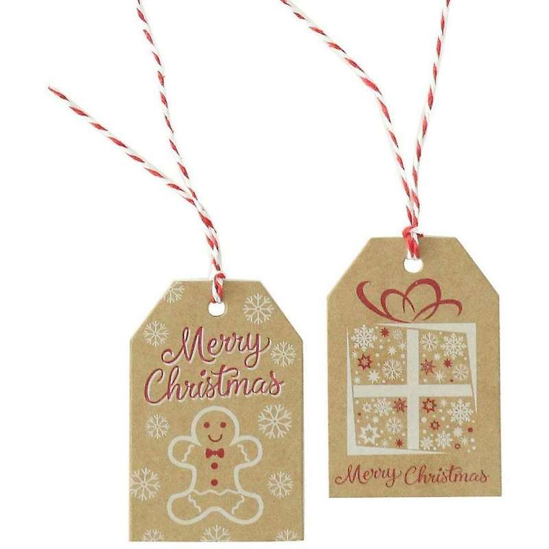 100pack Kraft Paper Gift Tags Xmas Brown Kraft Gift Tags for Diy Xmas