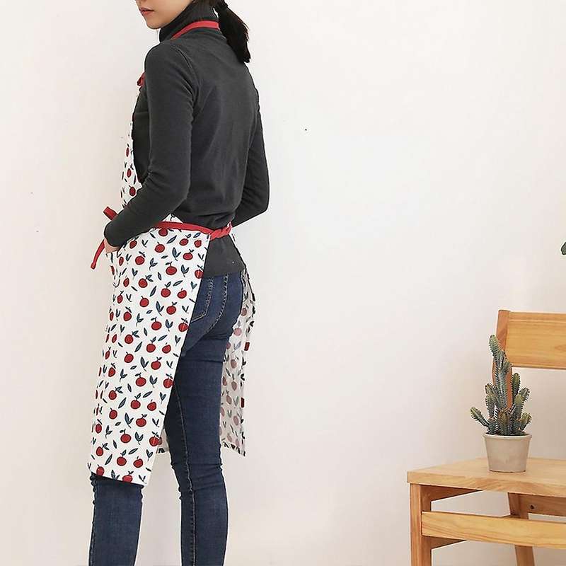 1 Piece Cotton Adjustable Adult Kitchen Apron Small Tree Print Apron