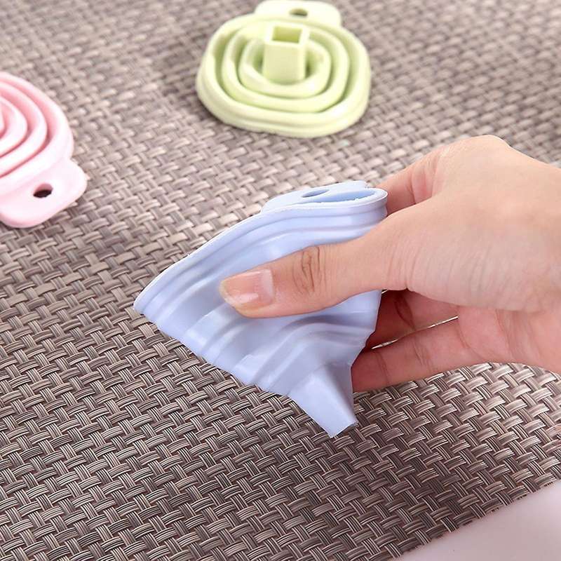 Silicone Folding Telescopic Long Collapsible Style Funnels Pink