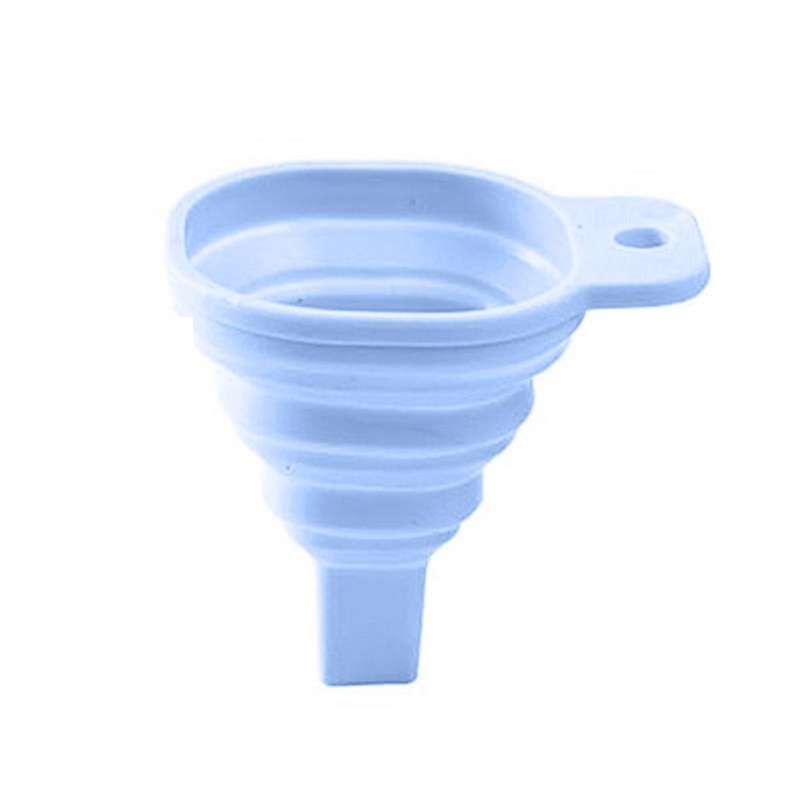 Silicone Folding Telescopic Long Collapsible Style Funnels Pink