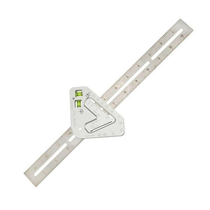 Multi-function Woodworking Ruler Combination Measuring Square Ruler