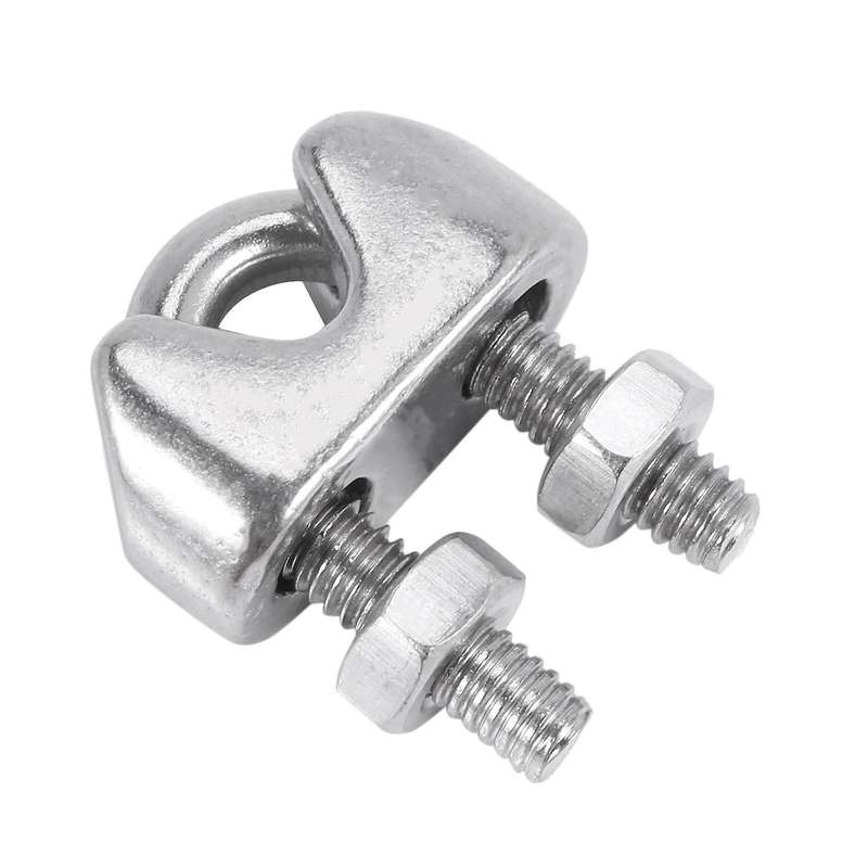 M4 304 Stainless Steel U-shape Bolt Saddle Clamps Cable 10pcs