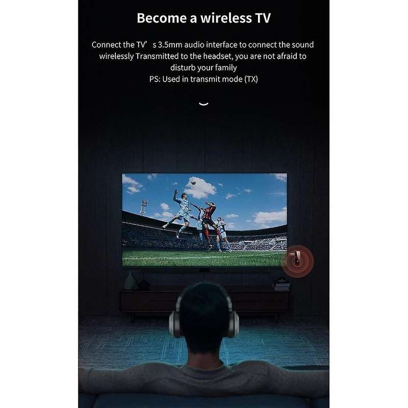 Bluetooth 5.0 Receiver Transmitter 2 In 1 Wireless Adapter 3.5mm Jack