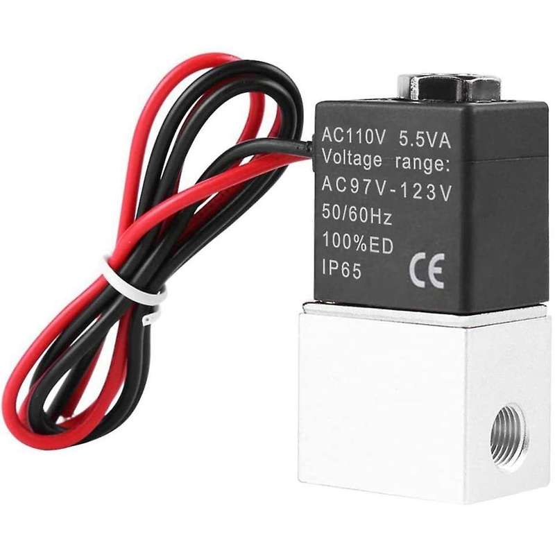 2 Way Normally Closed Ac 110v Electric Solenoid Air Valve 1/4inch Npt