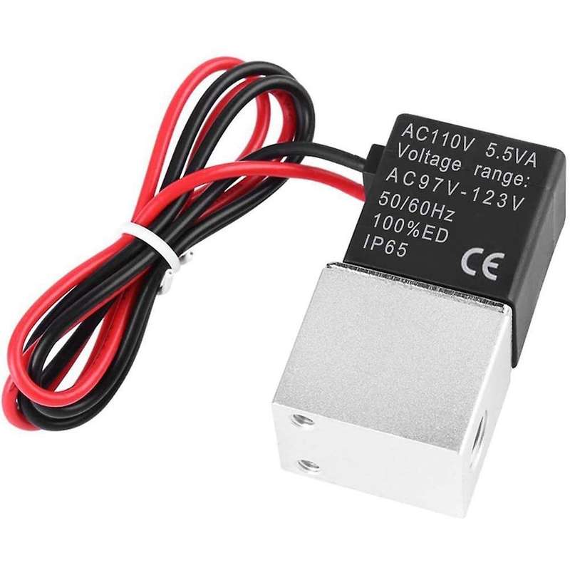 2 Way Normally Closed Ac 110v Electric Solenoid Air Valve 1/4inch Npt