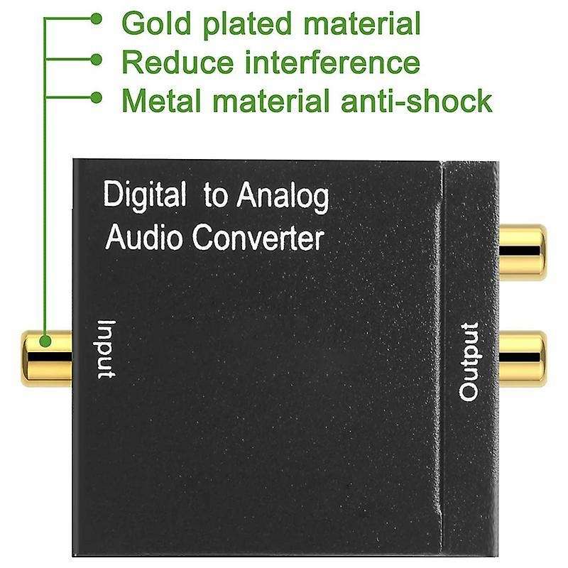 Digital to Analog Audio Converter Optical (spdif/toslink)and Rca(l/r)