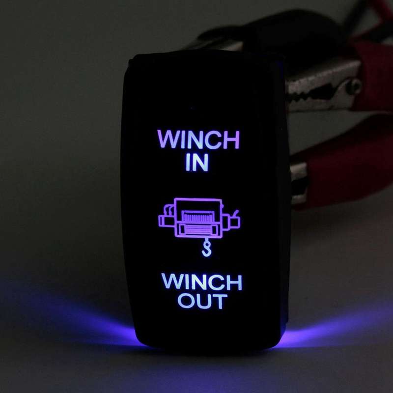 2x 7pin Laser-momentary Rocker Switch 12v On-off-on Led Light Blue