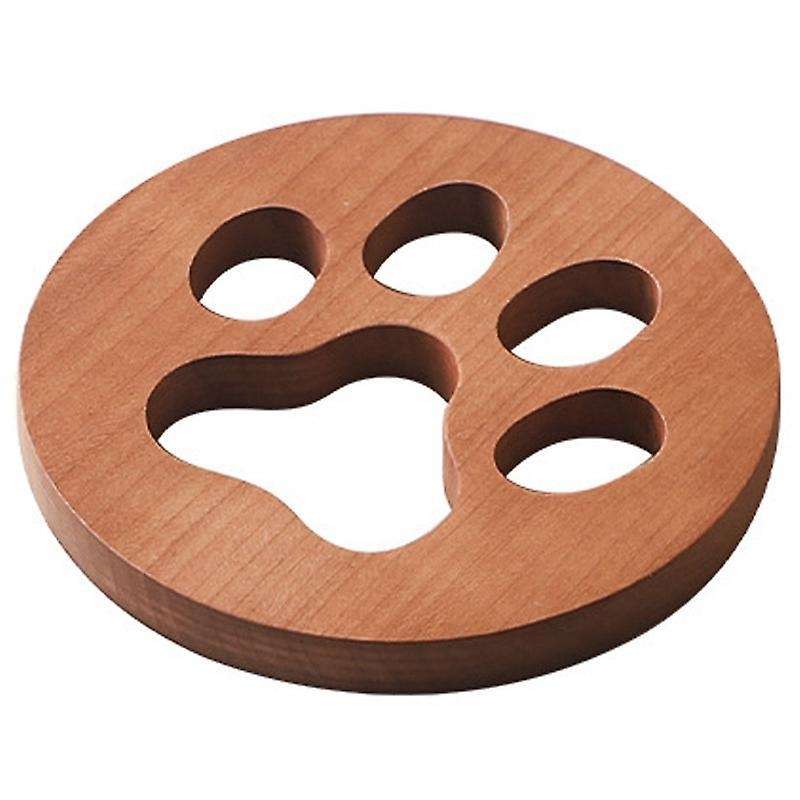 Solid Wood Tea Coaster Kungfu Tea Cup Holder Wooden Creative, A