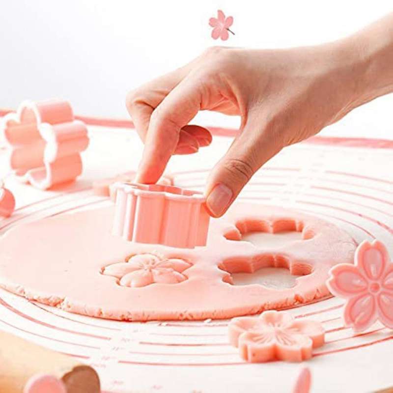 Sakura Biscuit Mold Shaped Press Fancy Tool Contains 4 Flower Pcs