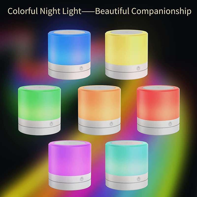 Night Light for Kids,lamp with Press Control Multiple Colors