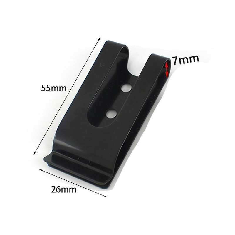 10pcs 56x25mm Double Holes Metal Spring Belt Sheath Clip Clasp