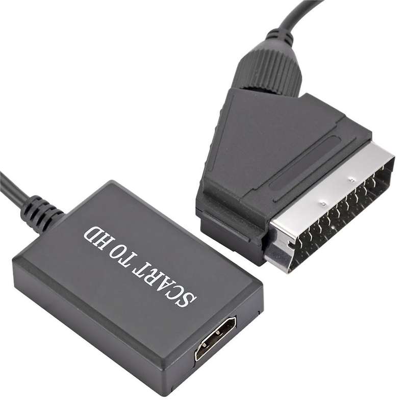 1080p Scart to Hd Audio and Video Cable Box Adapter Video Conversion