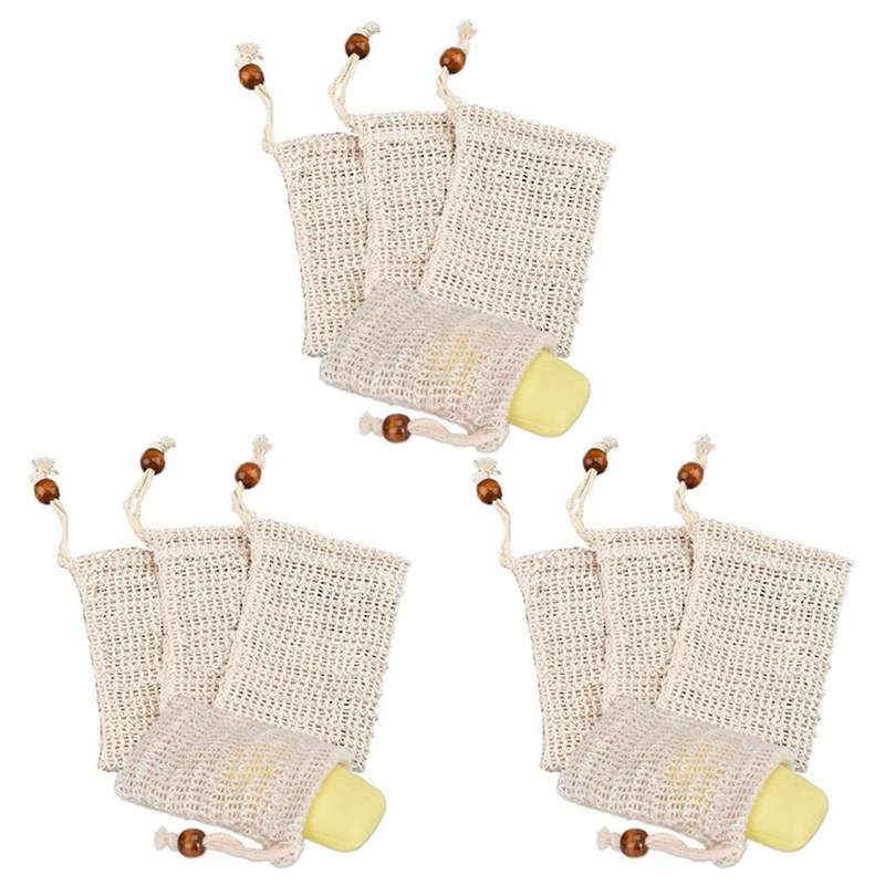 12x Soap Bag, Soap Bag Ramie, Organic Soap Bag, Soap Bag