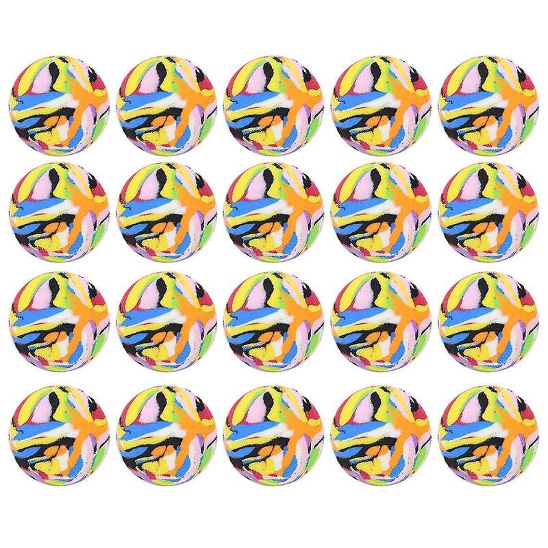 20pcs Practice Golf Balls,rainbow Color Soft Eva Sponge Golf Training