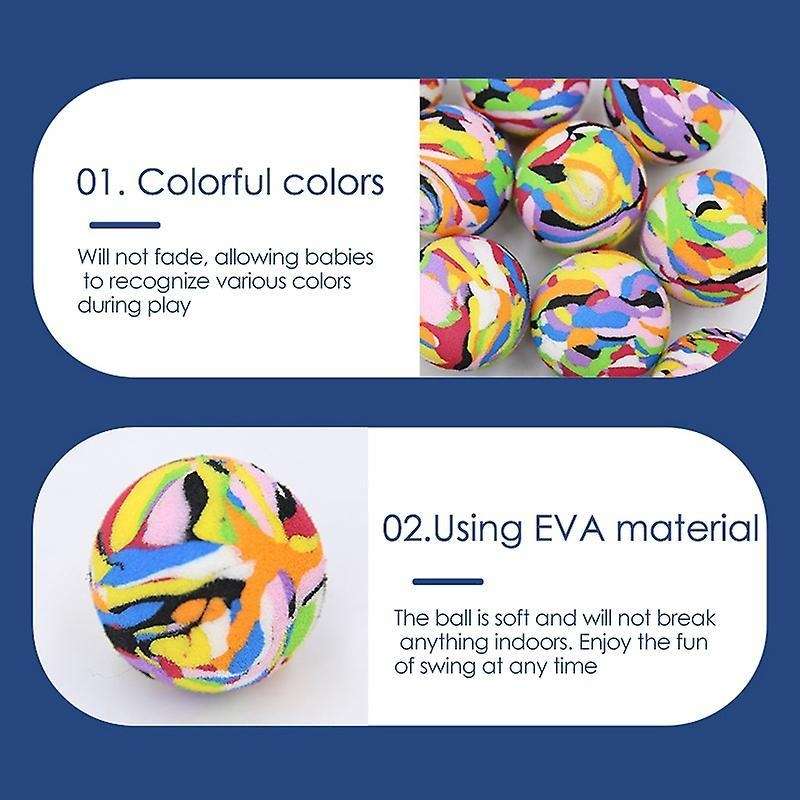 20pcs Practice Golf Balls,rainbow Color Soft Eva Sponge Golf Training