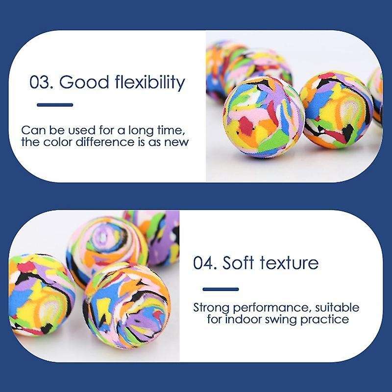 20pcs Practice Golf Balls,rainbow Color Soft Eva Sponge Golf Training