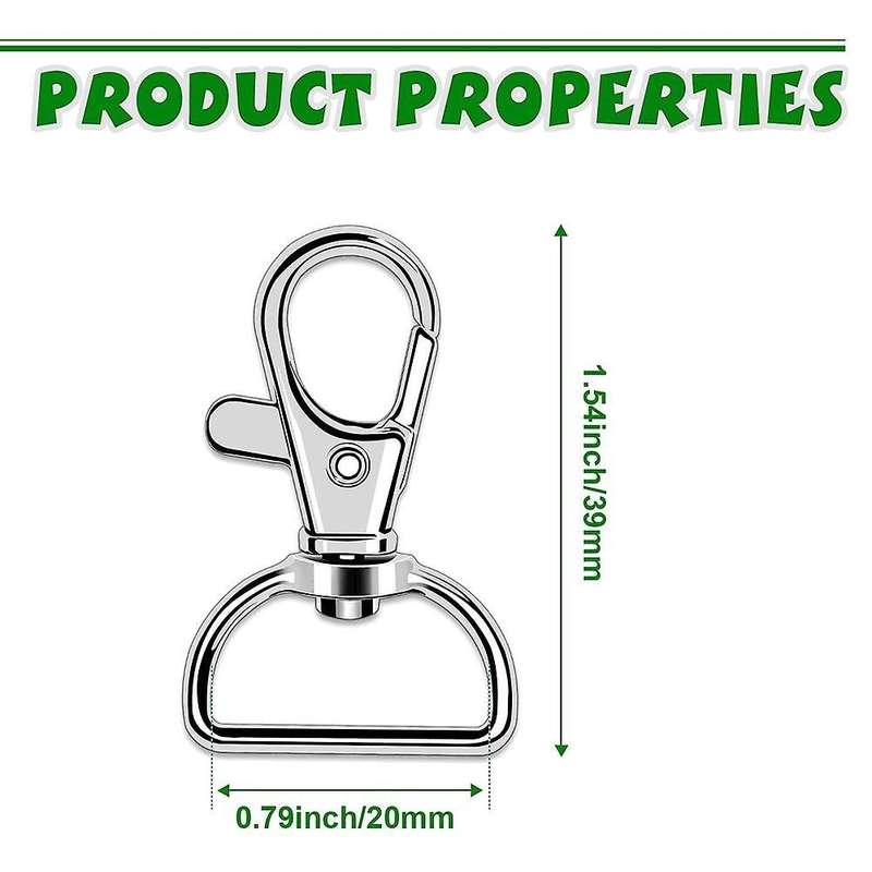 30 Pieces Twist Locks Lanyard Snap Hooks, Premium Keychain Clip Hook