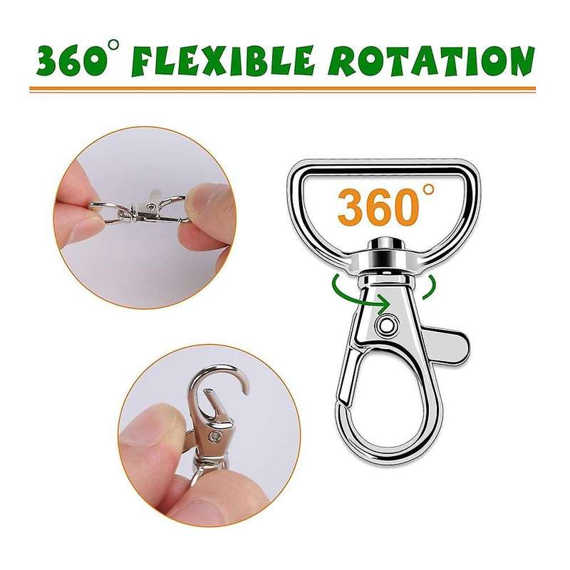 30 Pieces Twist Locks Lanyard Snap Hooks, Premium Keychain Clip Hook