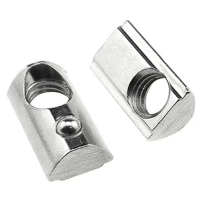 30pcs M8 T Slot Nuts Roll-in Spring Ball Loaded Elastic Nuts