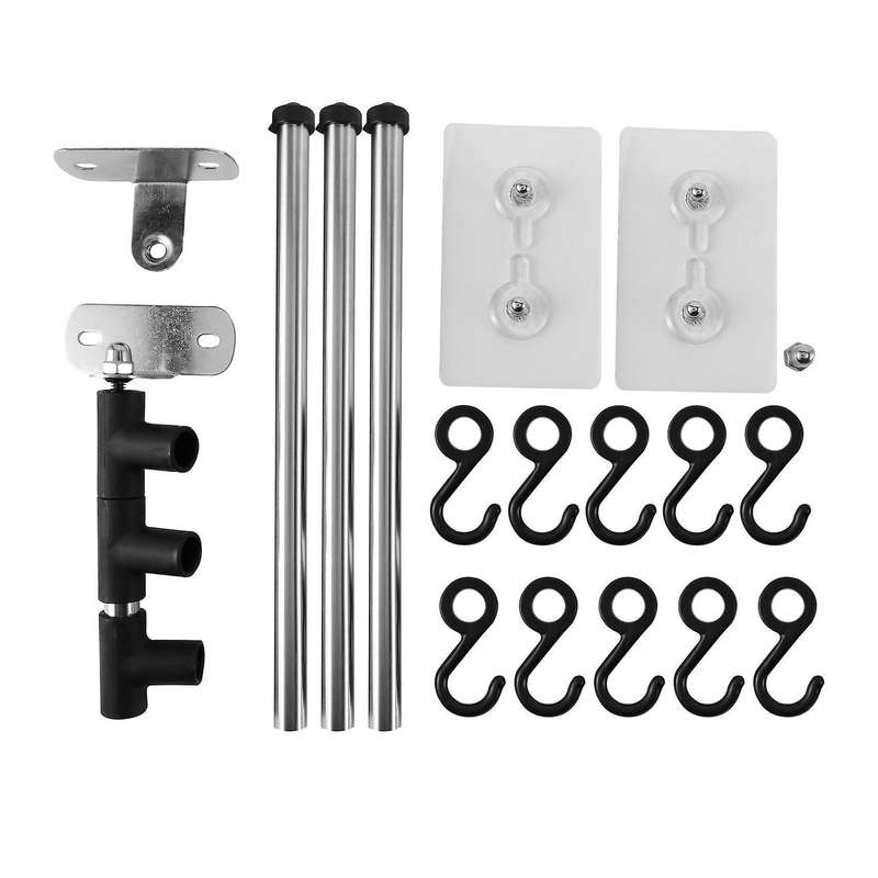 Hanging Rack Rail Organize Kitchen with 10 Utensil Removable S Hooks