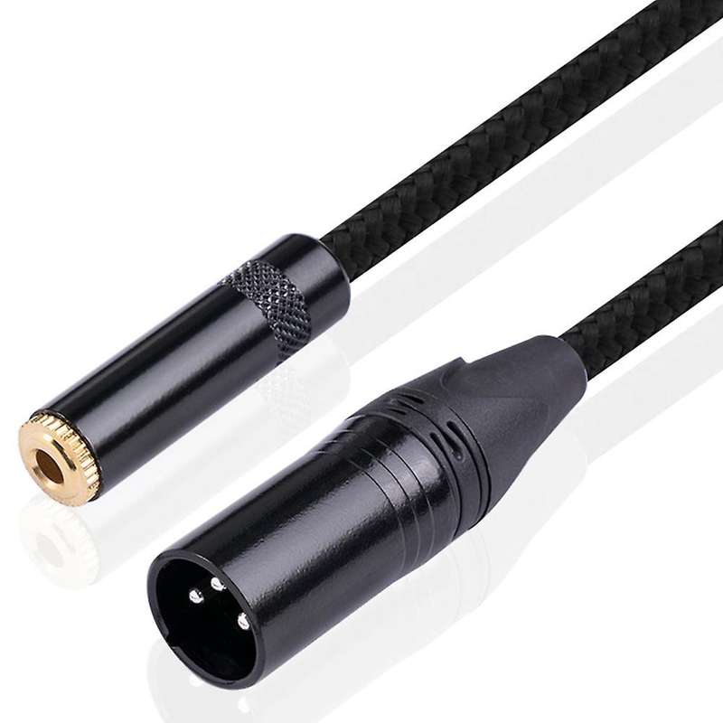 3.5mm Female to 3pin Male Audio Adapter Cable for Mixer Guitar (2m)