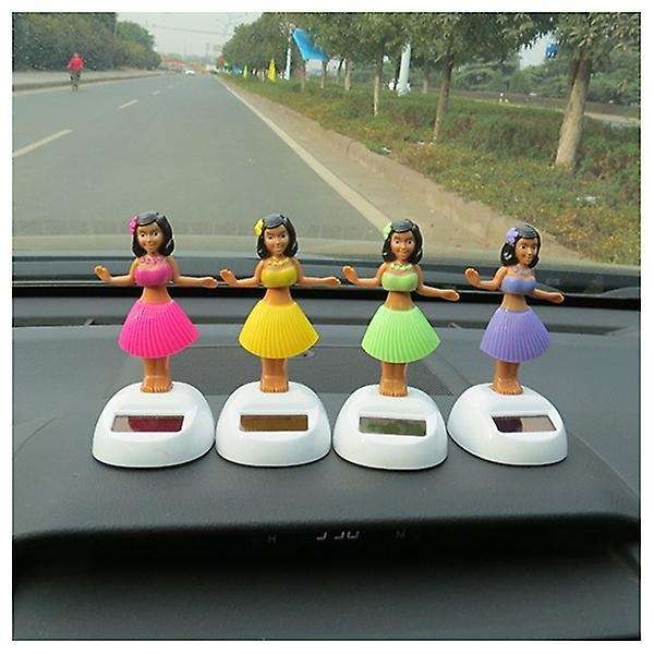 Plastic Solar-powered Dancing Hula Girls (assorted Colors)